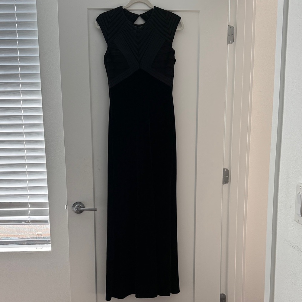 Betsy & Adam Elegant Black Maxi Dress
